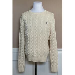 Polo Ralph Lauren Men's Knit Cotton Sweater Cream 2XL/2TG NWT $138